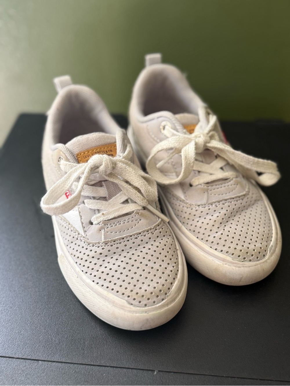 Levi's Kids Gray Perforated Lace-Up Sneakers